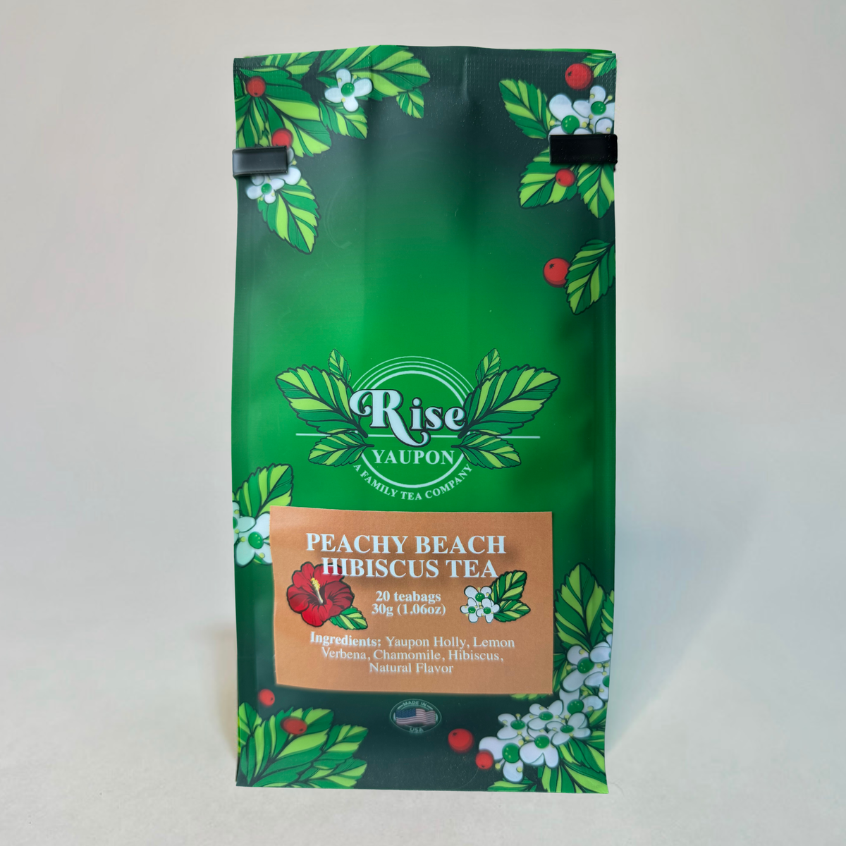 Peachy Beach Hibiscus Yaupon Tea